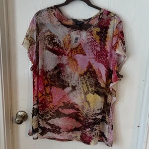 TORRID SNAKE PRINT MESH TEE SIZE 4 NWT